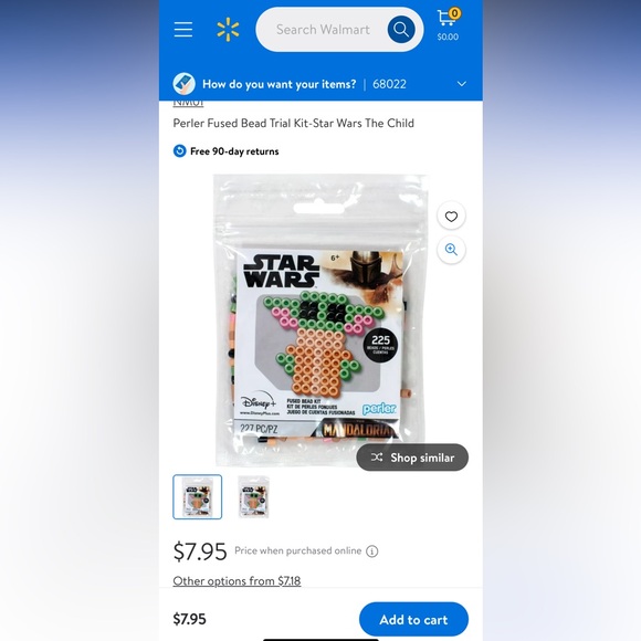 Grogu Gift Set: Grogu ears headband, Grogu holding soup ring, Grogu bead fuse - Picture 5 of 7